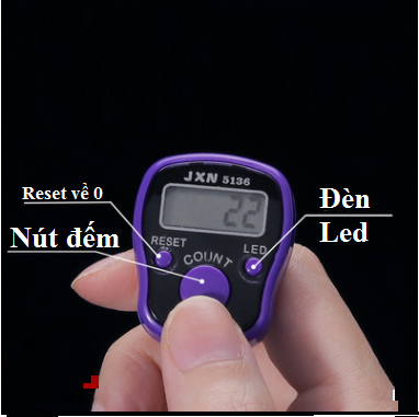 Máy đếm mini đọc kinh Led có đèn/ số điện tử-video-