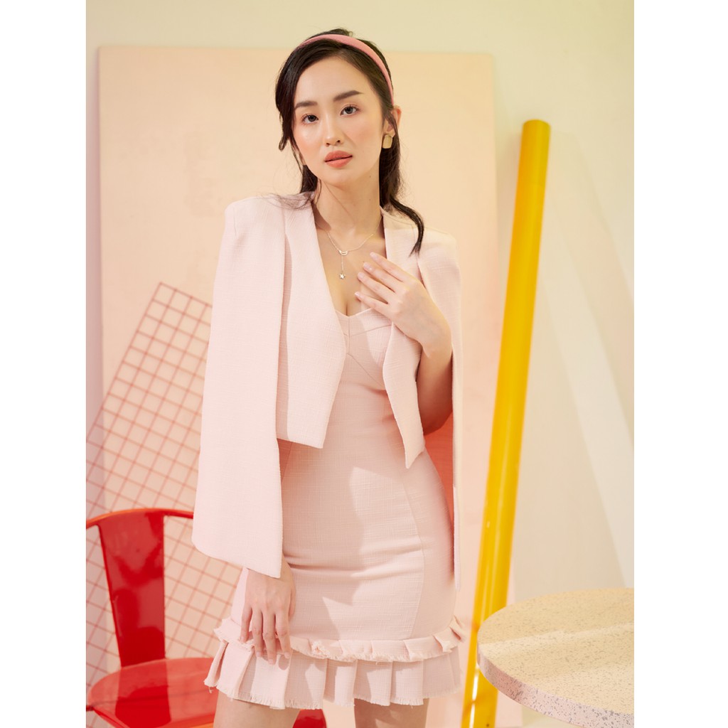 Des Fleurs - Set Áo khoác và Váy liền Rosé