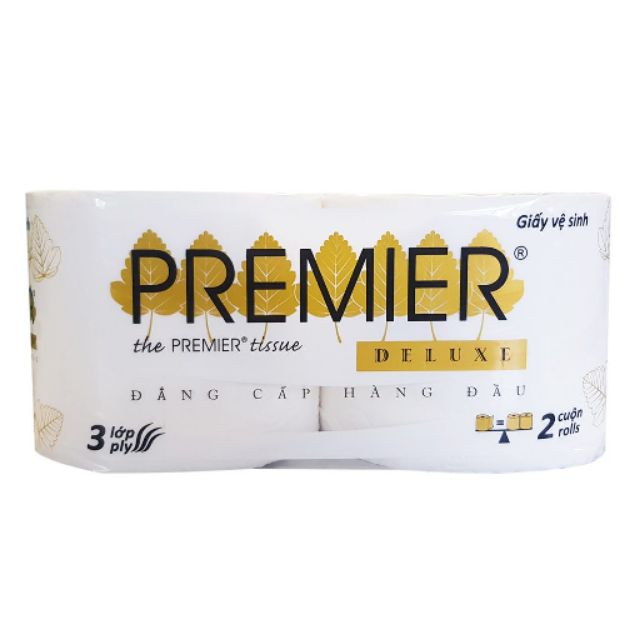 10 cuộn [1,6 kg] Giấy vệ sinh [CAO CẤP] Premier Deluxe ,MỊN, ĐẸP!!