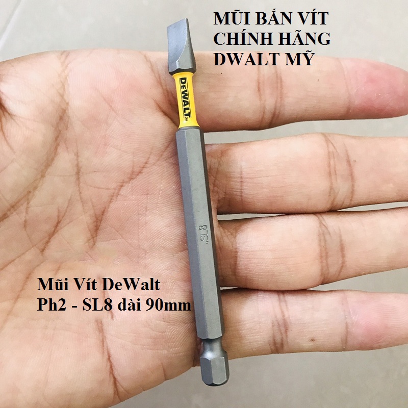 Mũi Vít DWalt đầu dẹt Sl8 - 90mm