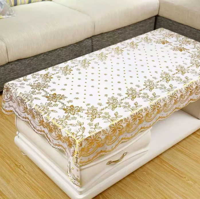 Khăn Trải Bàn 90* 150 cm- Nhủ vàng sang trọng ngày - Khăn trải bàn bông mai