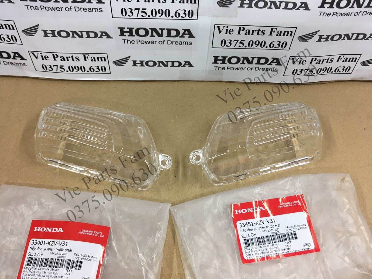 Nắp chụp đèn xi nhan trước trái phải dream 110 2013-2016, hàng din honda mới 100%
