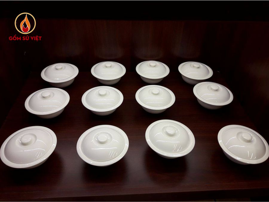 [0,33L] Thố Chưng Yến Sứ Cao Cấp Minh Châu