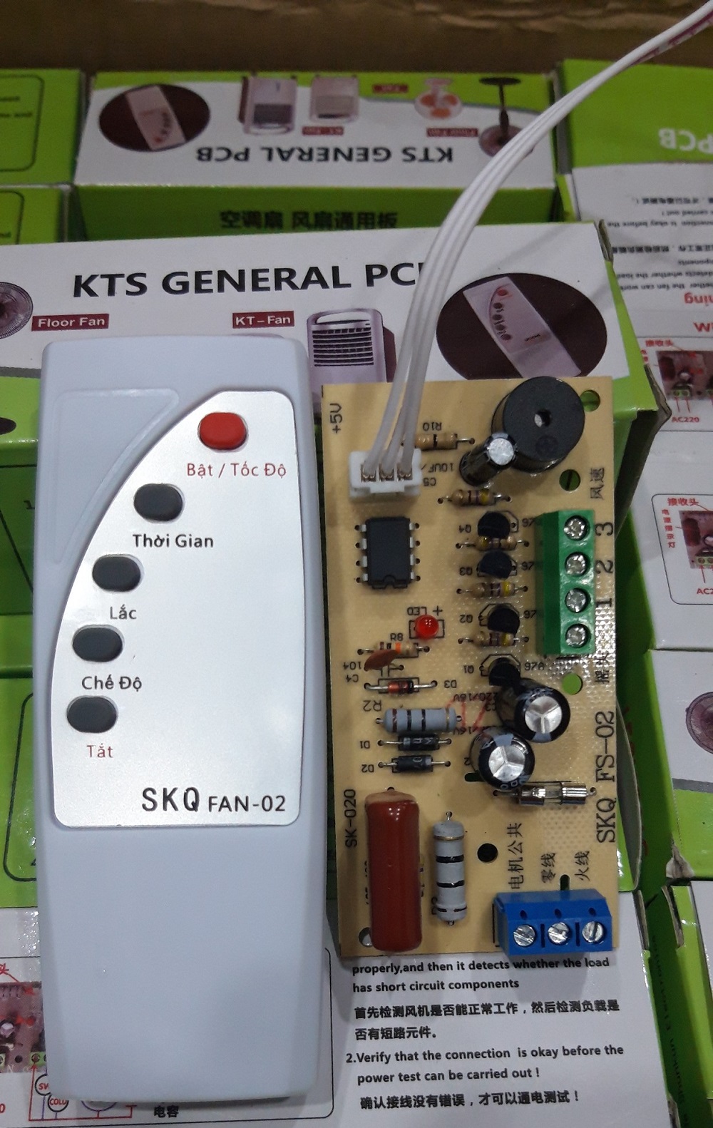 Bộ mạch và điều khiển từ xa dành cho quạt bàn, quạt treo tường, quạt cây...biến quạt thường thành quạt điều khiển từ xa, mạch quạt điều khiển từ xa, mạch điều khiển từ xa cho quạt, quạt điều khiển từ xa, quạt thông minh - TIẾNG VIỆT