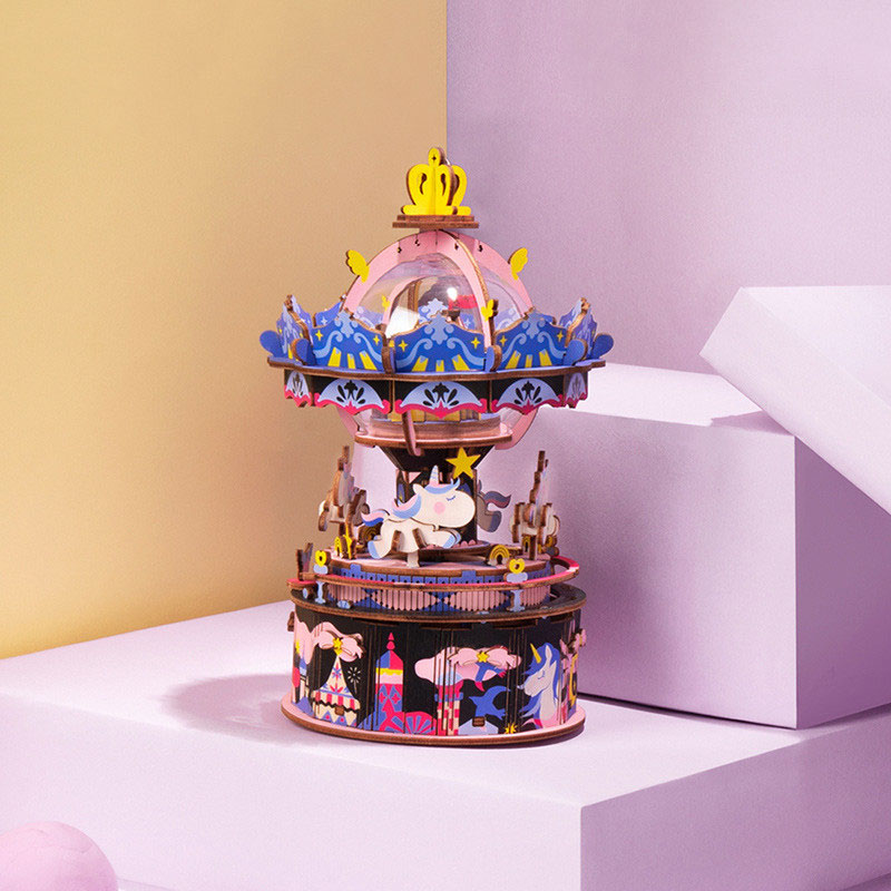 Đồ chơi lắp ráp gỗ 3D Mô hình Hộp nhạc Music Box AM41-AM45