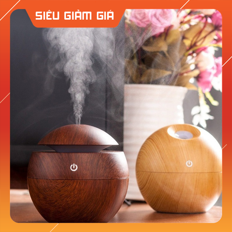 Máy phun sương tạo ẩm vân gỗ- máy khuyếch tán tinh dầu, máy phun sương tạo ẩm thay thế cho đèn xông tinh dầu-may phun suong