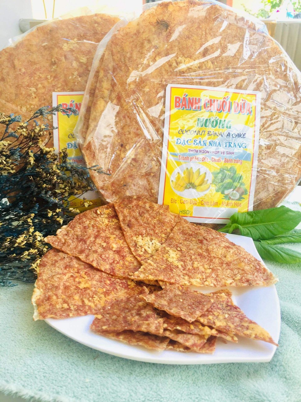 ( 5 cái) Bánh Tráng Chuối Dừa Nướng Nha Trang
