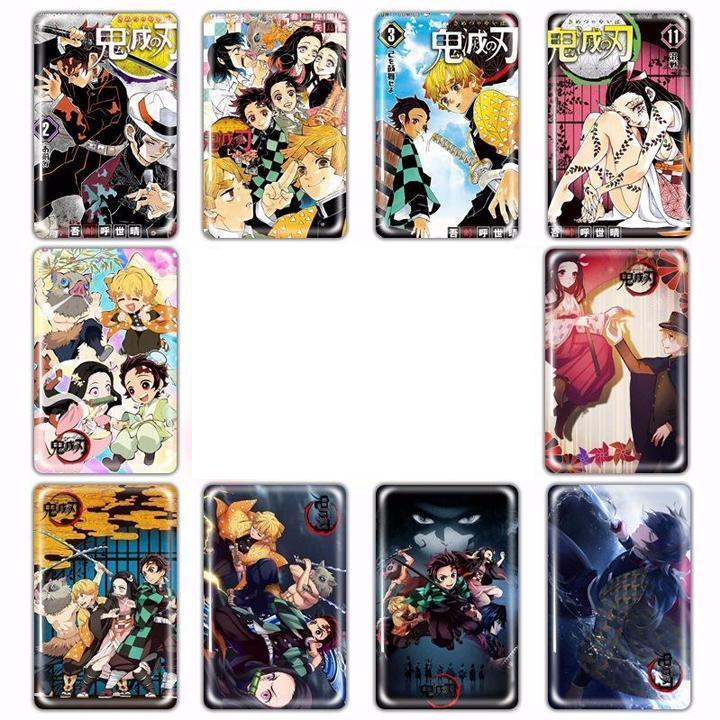 Set 10 ảnh dán sticker Kimetsu no Yaiba Thanh Gươm Diệt Qủy album sticker ảnh dán anime idol dễ thương