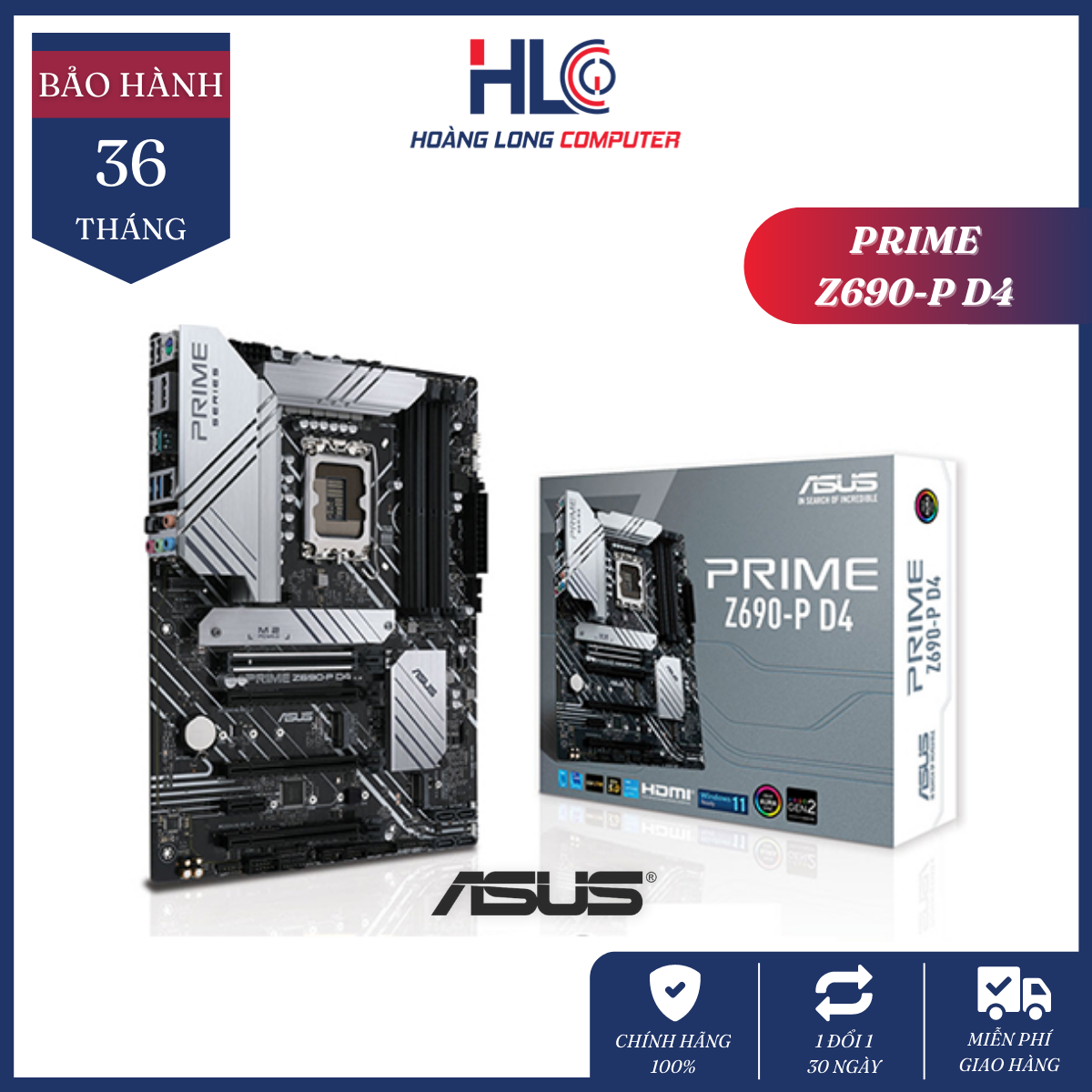 Mainboard ASUS PRIME Z690-P D4-CSM - Intel Z690, Socket 1700, ATX