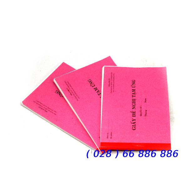Giấy đề nghị tạm ứng. Do VPP Hiếu Cường cung cấp