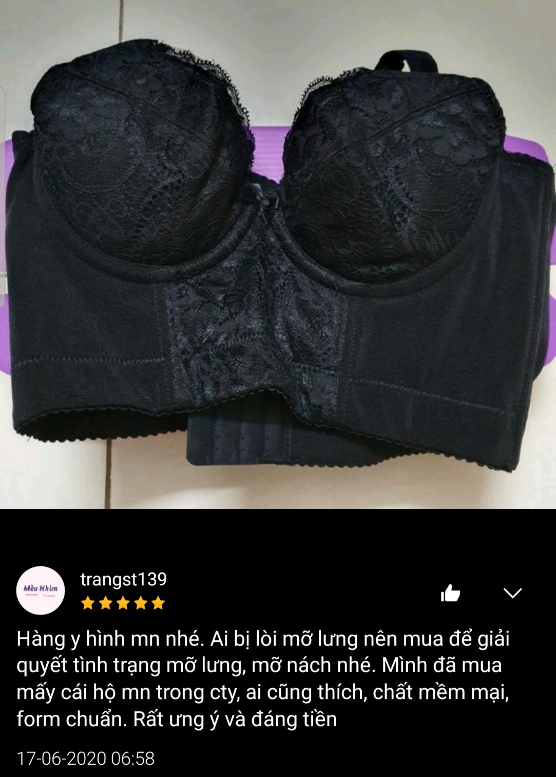 Bra corset che mỡ lưng không gọng mút mỏng, bản lưng to (Mã SP 1886)