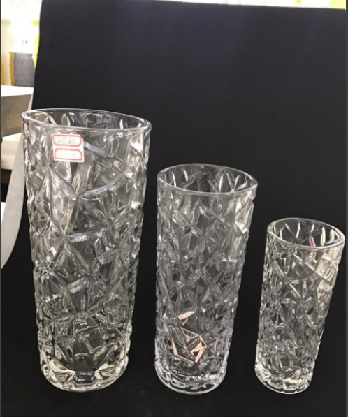 Lọ hoa thủy tinh vân hình trụ 30cm
