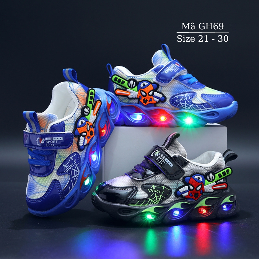 Giày siêu nhân phát sáng cho bé trai 1 - 5 tuổi phong cách Hàn Quốc GH69