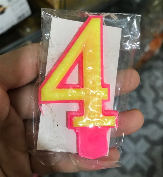 Nến số sinh nhật 0-9