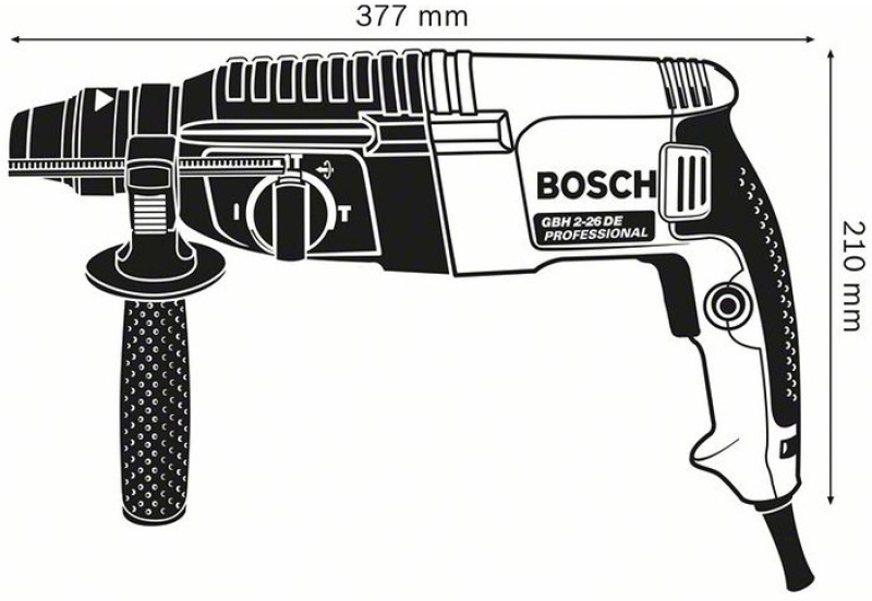 [Trả góp 0%] Máy khoan bê tông Máy khoan búa Bosch GBH 2-26 DE Công suất 800W Bảo hành điện tử 12 tháng