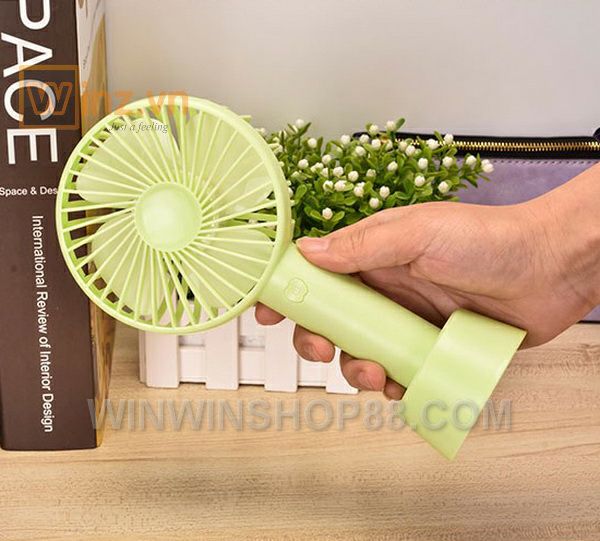 QUẠT MINI 4 CÁNH SS-2 DÙNG PIN SẠC- CÓ ĐẾ