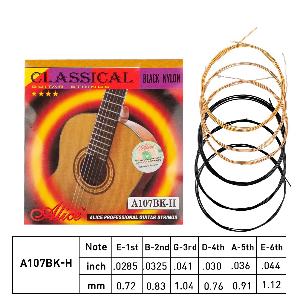 Dây Đàn Guitar Classic Alice A107BK Chính Hãng