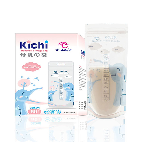 Hôp 50 Túi trữ sữa Kichilachi 250ml