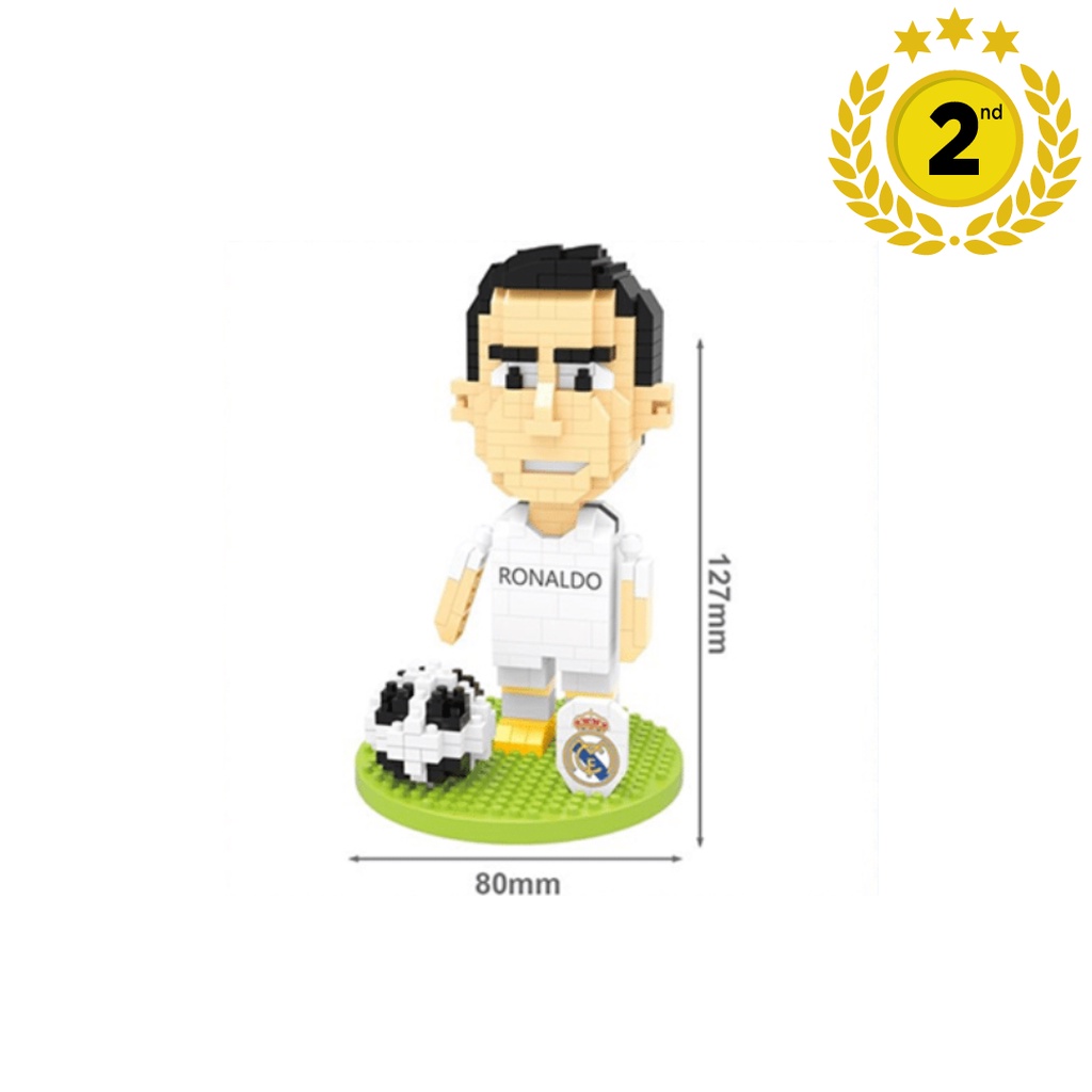 Đồ chơi mô hình lắp ráp lắp ghép cầu thủ bóng đá nổi tiếng Messi,Ronaldo