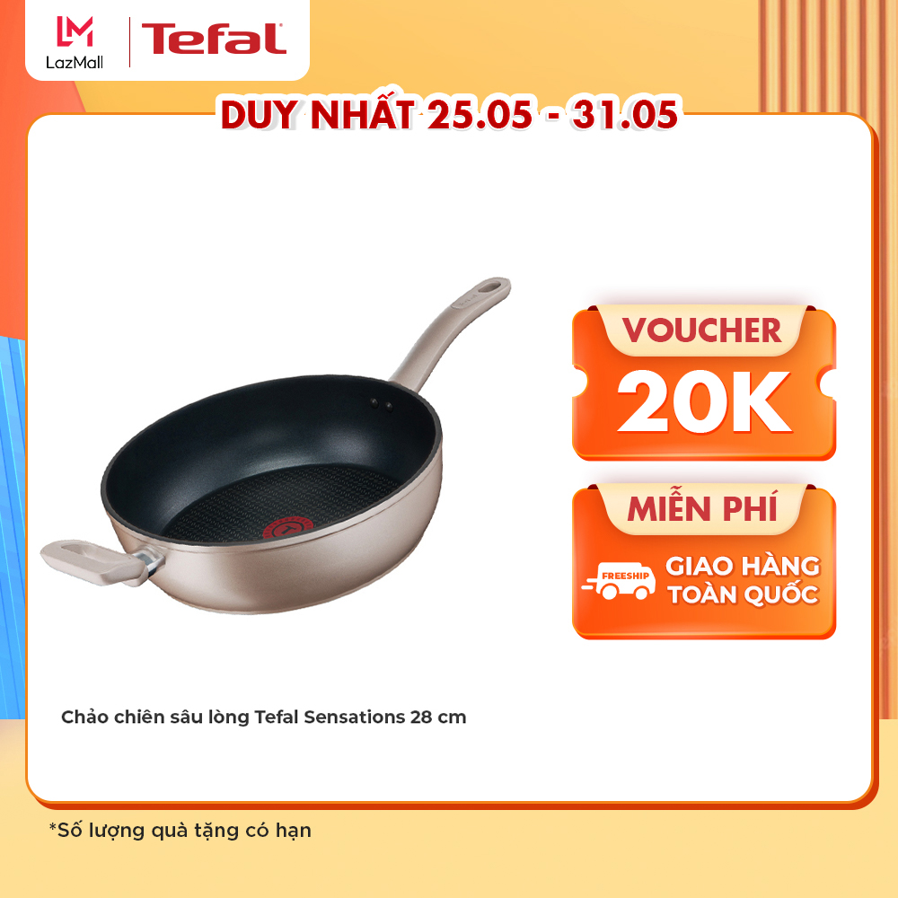 Chảo chiên chống dính đáy từ sâu lòng Tefal Sensations H9109014 28cm – Hàng chính hãng