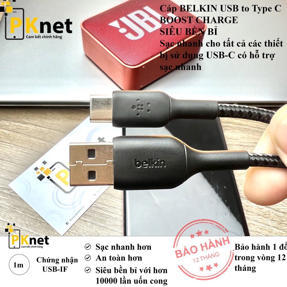Cáp Belkin USB type C 3.1 dài 1M và 1.5M thương hiệu Mỹ