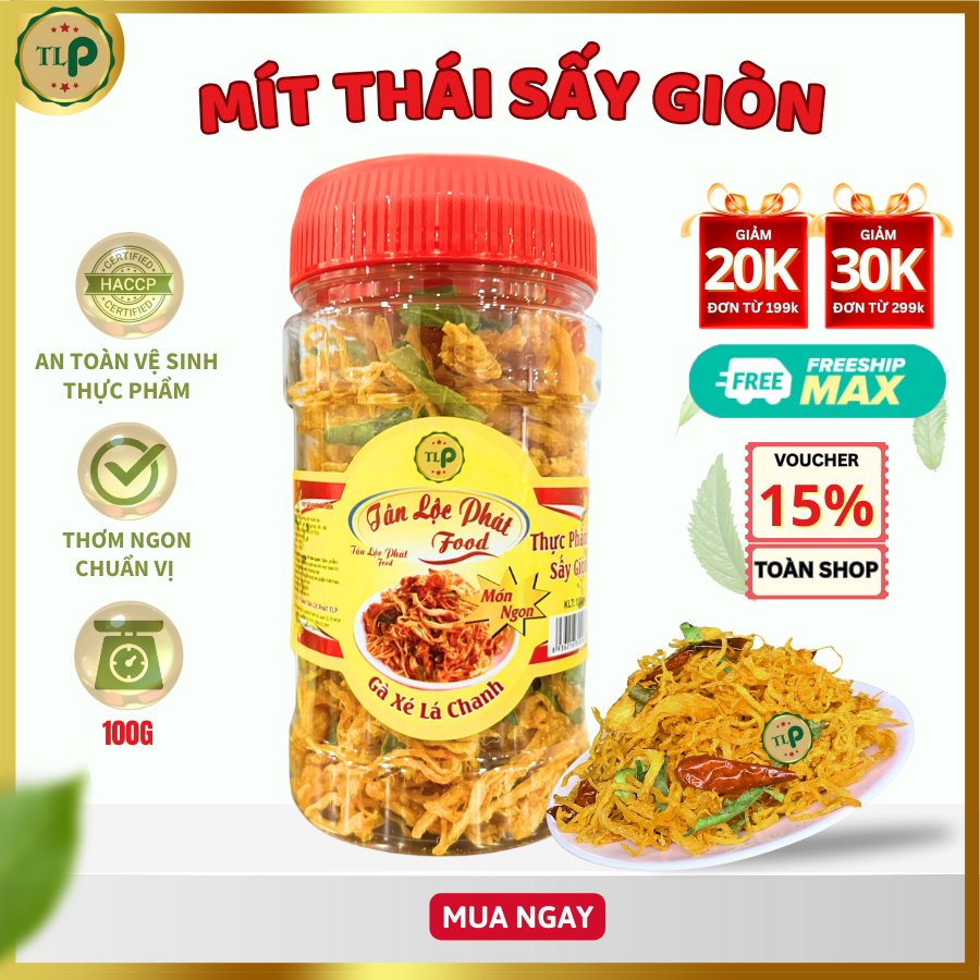 Khô gà lá chanh tân lộc phát - hũ 100g