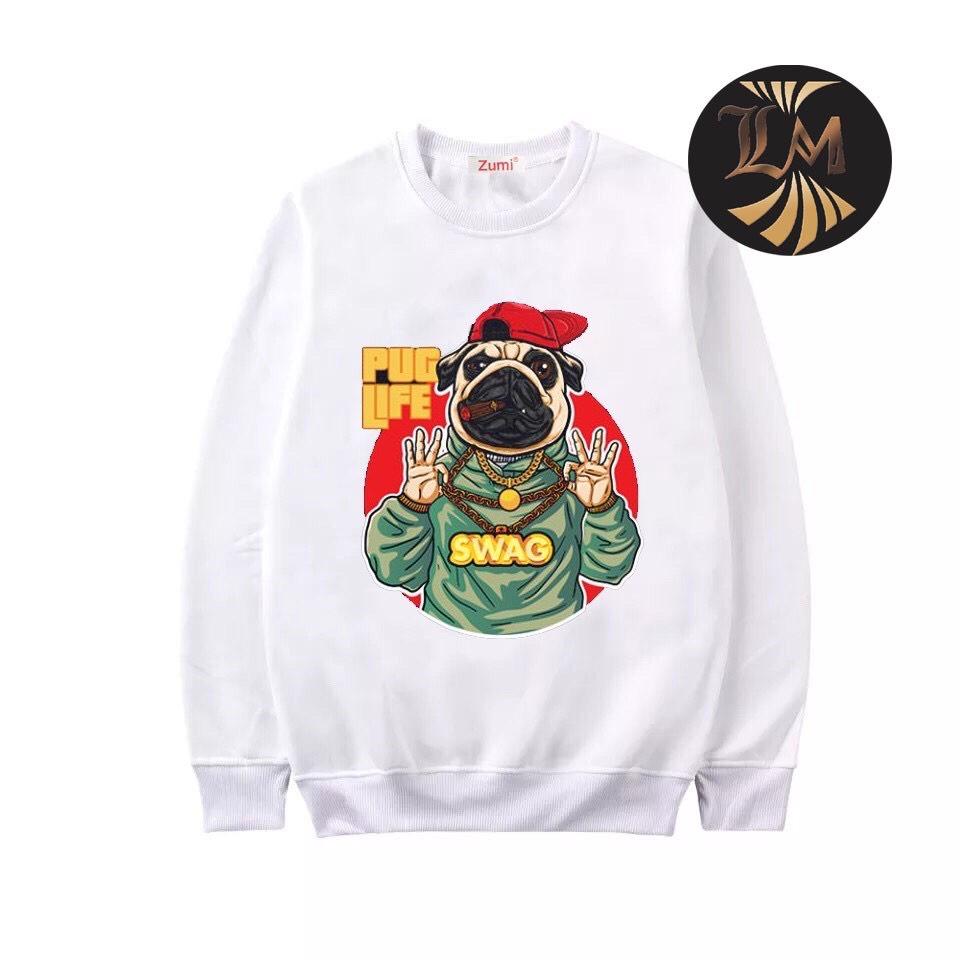[HCM]Áo sweater nam nữ chó mặt xệ swa có bigsize vải nỉ bông dày mịn