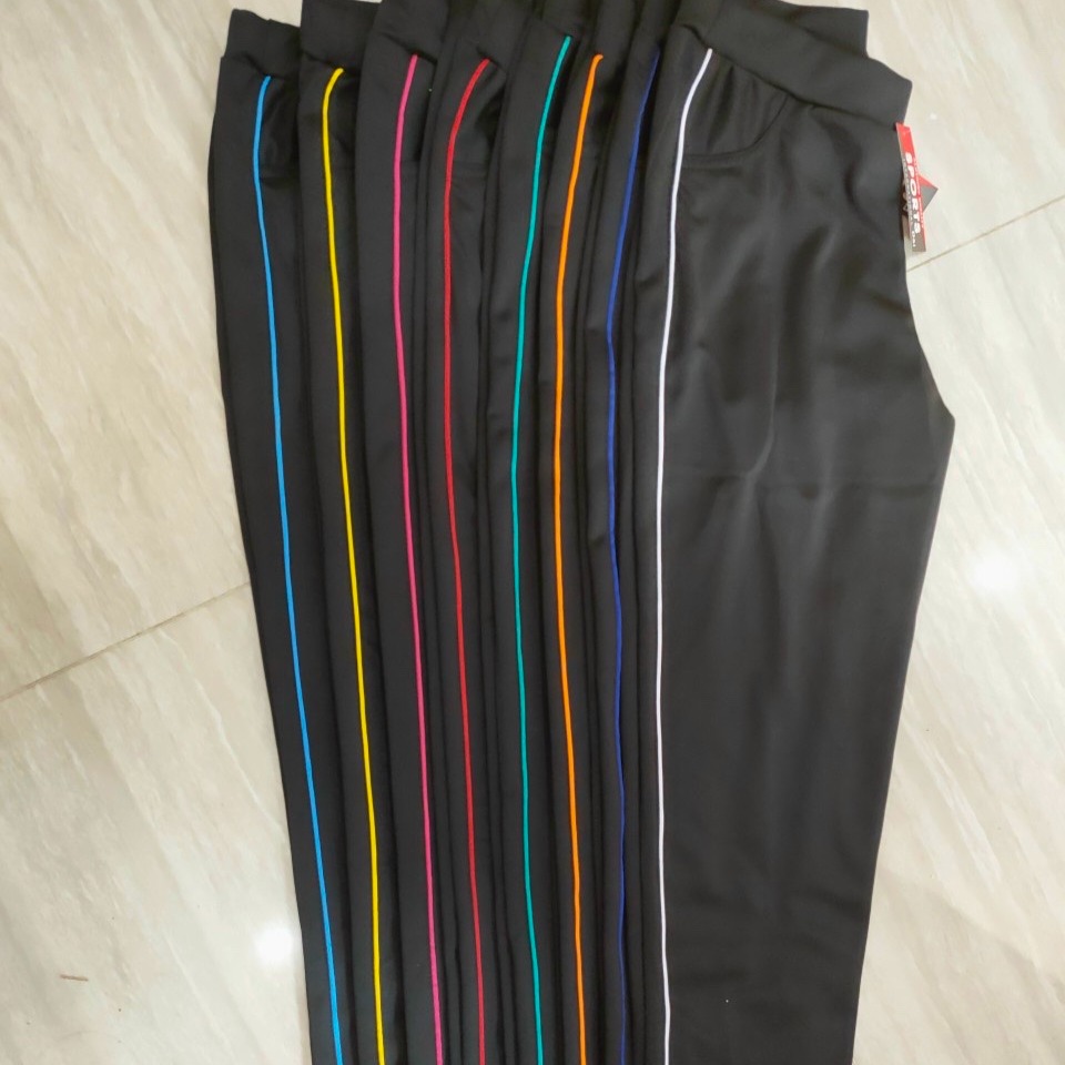 Quần legging kẻ sọc Quần ôm nữ Quần tập yoga Quần legging tôn dáng Free size dưới 60kg