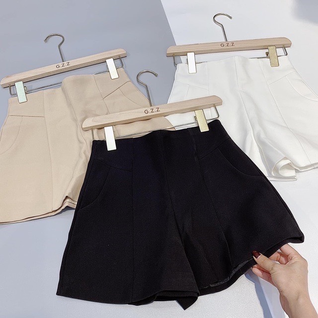 Quần Short nữ UMI lưng cao co giãn ( mẫu khoá kéo sau )