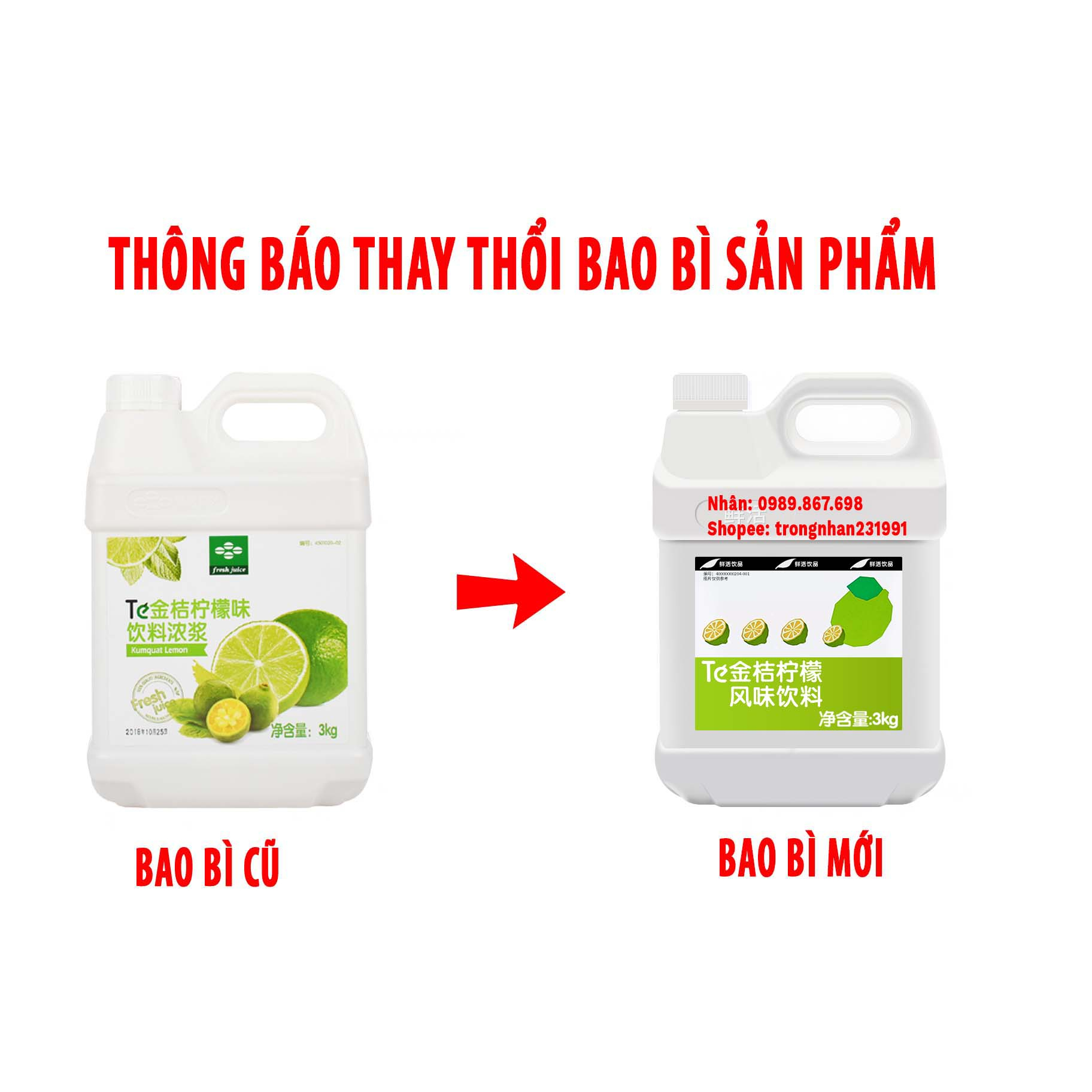 Siro chanh quất TE 3Kg