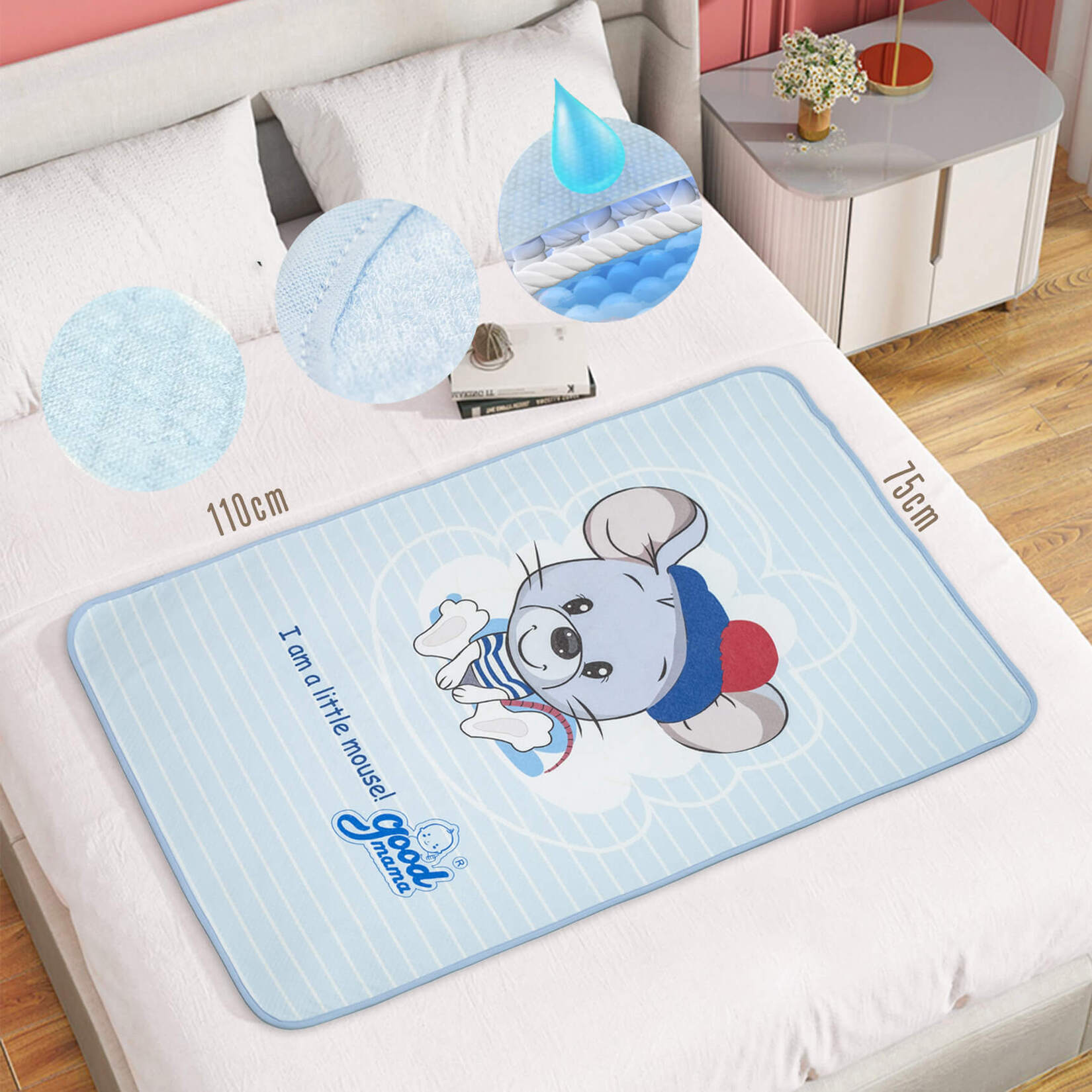 Tấm lót chống thấm Goodmama Size 75x110