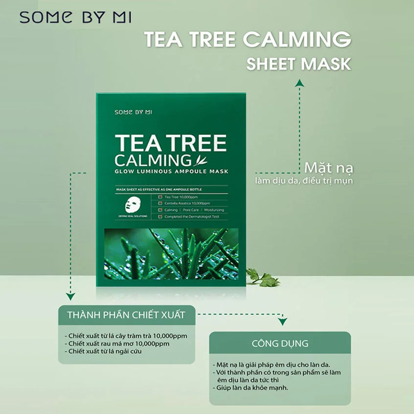 Mặt Nạ Giảm Mụn Tea Tree Calming Sheet Mask Some By Mi 25Gr