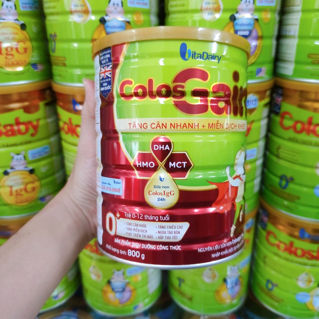 [Có Mã QR] Sữa bột Colos Gain 0+ (800g)
