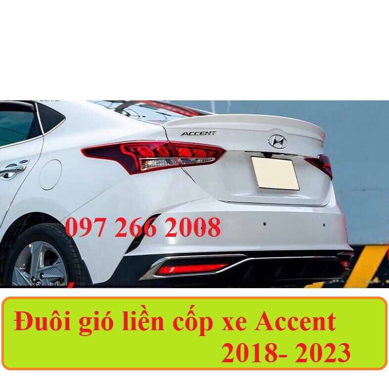 Đuôi gió liền cốp, đuôi cá xe huyndai accent 2018- 2020- 2021- 2022- 2023 loại liền cốp - hàng mộc chưa sơn