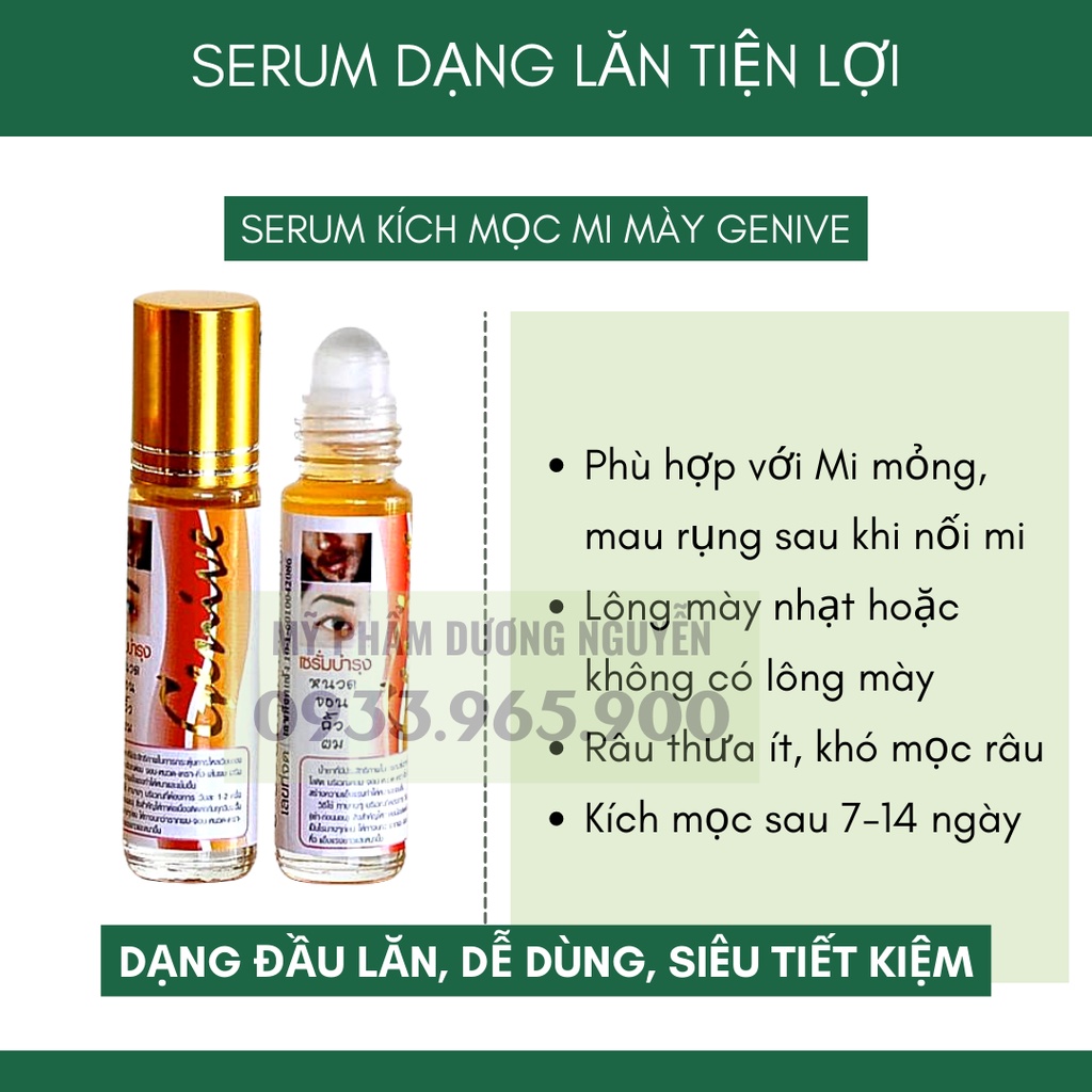 Serum Mọc Dày Mi, Lông Mày, Râu Genive