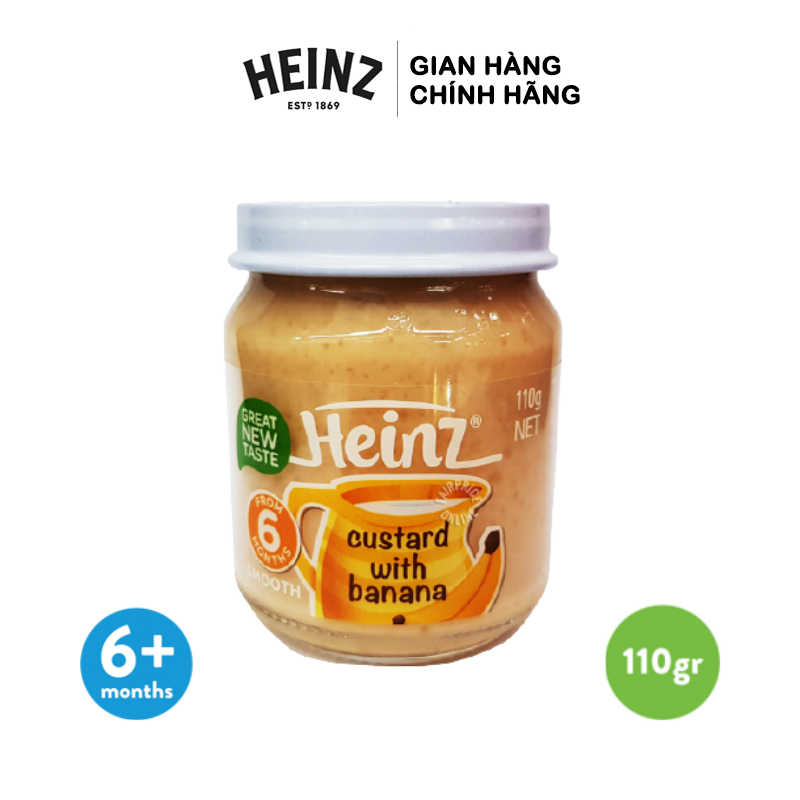 Lọ Custard Vị Chuối HEINZ 110g (Bé 6 tháng tuổi) (Date T10/2024)