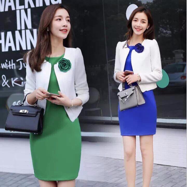 [HCM]ĐẦM CÔNG SỞ KÈM VEST THANH LỊCH - DCS42