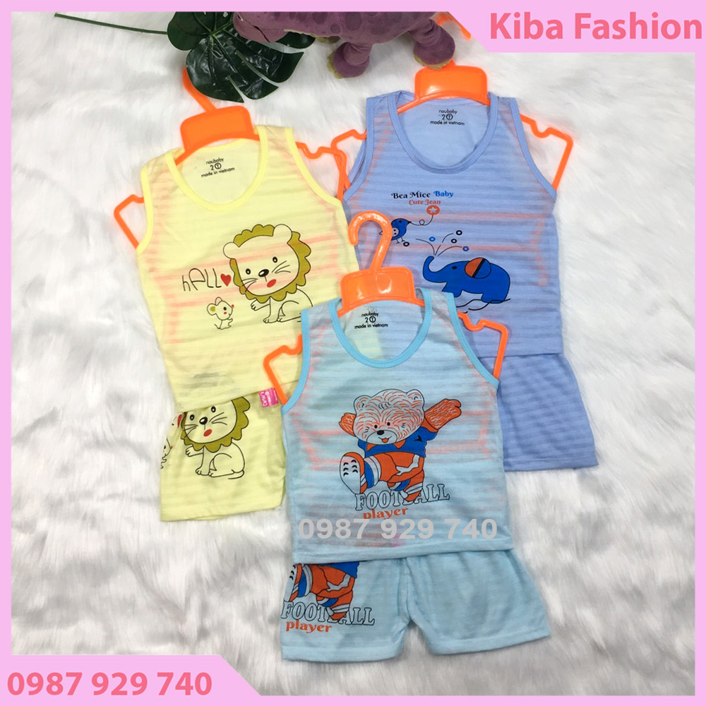Bộ quần áo trẻ em cotton sợi tre cho bé sơ sinh 3- 14kg- BBLT0120-đồ cho bé sơ sinh