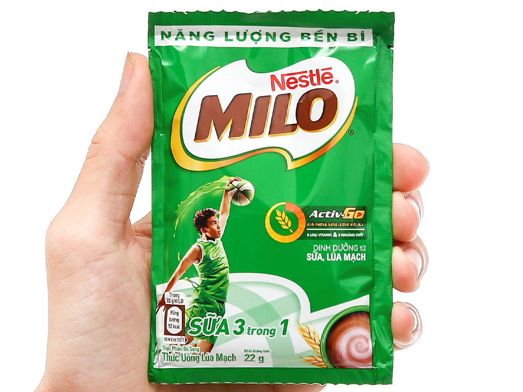 Bột thức uống lúa mạch 3in1 Milo Active Go bịch 330g