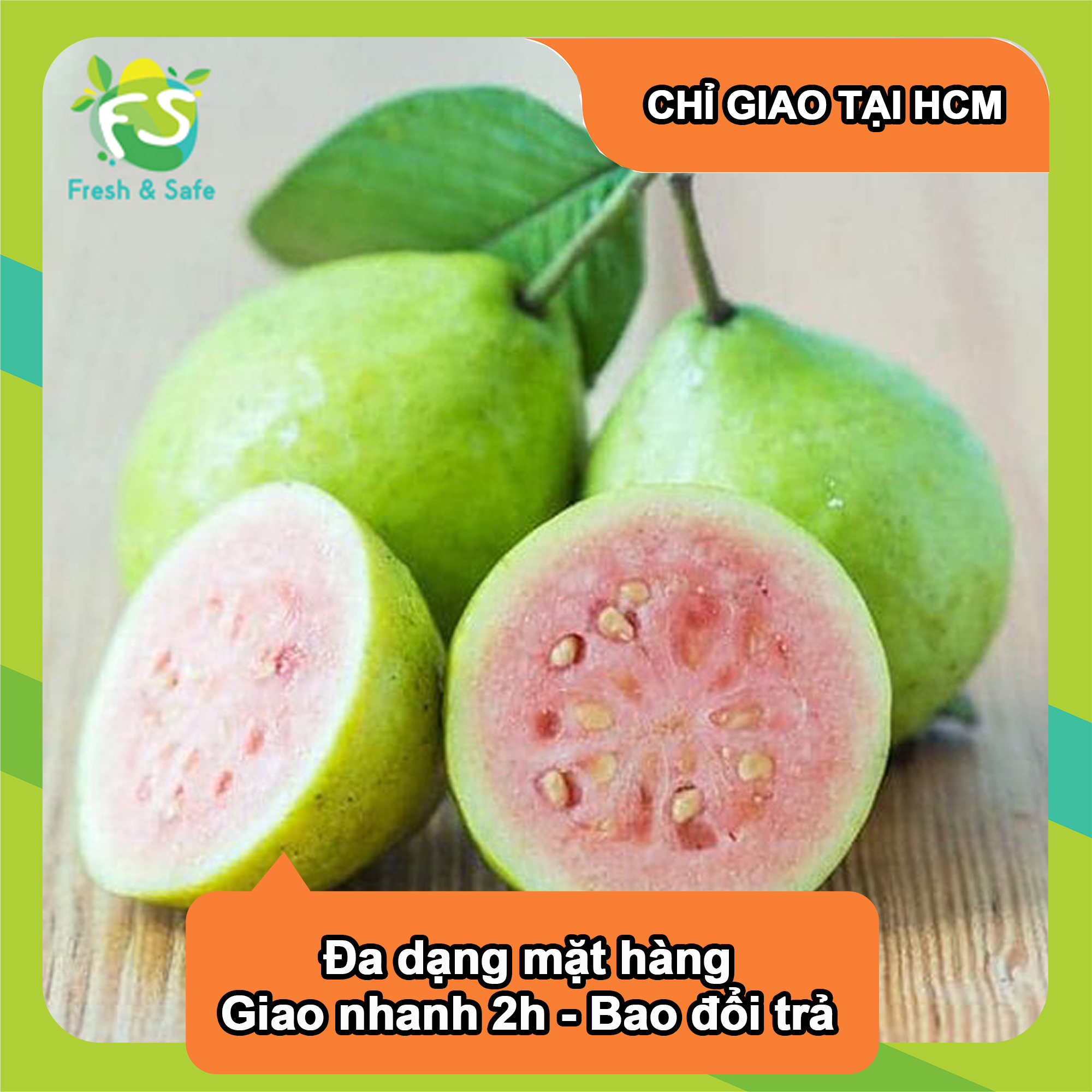 [Chỉ Giao HCM] Ổi Trân Châu Ruột Đỏ - 1kg