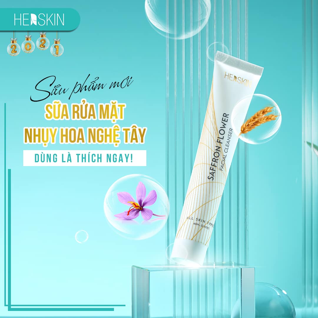SỮA RỮA MẶT TRẮNG DA HERSKIN  PRINCESS WHITE CHAI 60ML