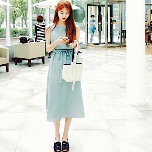 Đầm maxi xanh mint ( dưới 60kg)