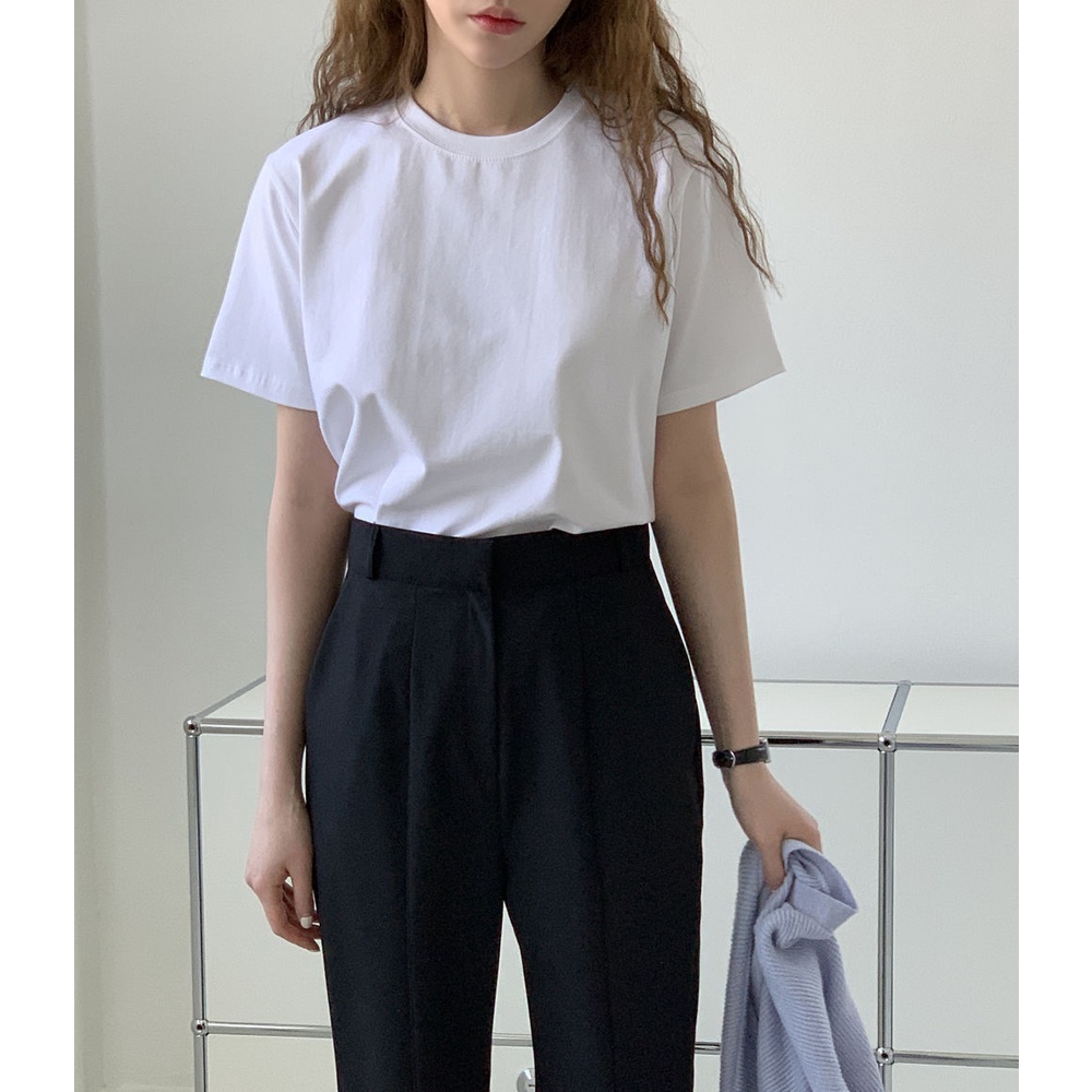 Áo Thun Trơn Form Babytee Nữ Chất Cotton Thoáng Mát Dễ Thương - babytee