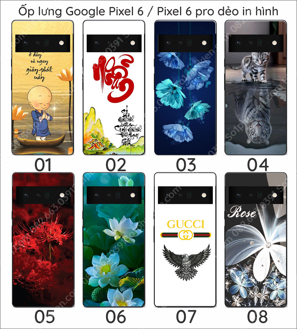 Ốp lưng Google Pixel 6 / Pixel 6 pro dẻo in hình đẹp (Phần 1)