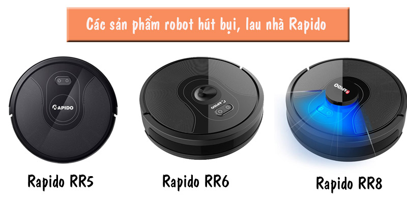 Robot Hút Bụi Lau Nhà Rapido RR8 - RR6 -【Bảo Hành Chính Hãng Ferroli 】