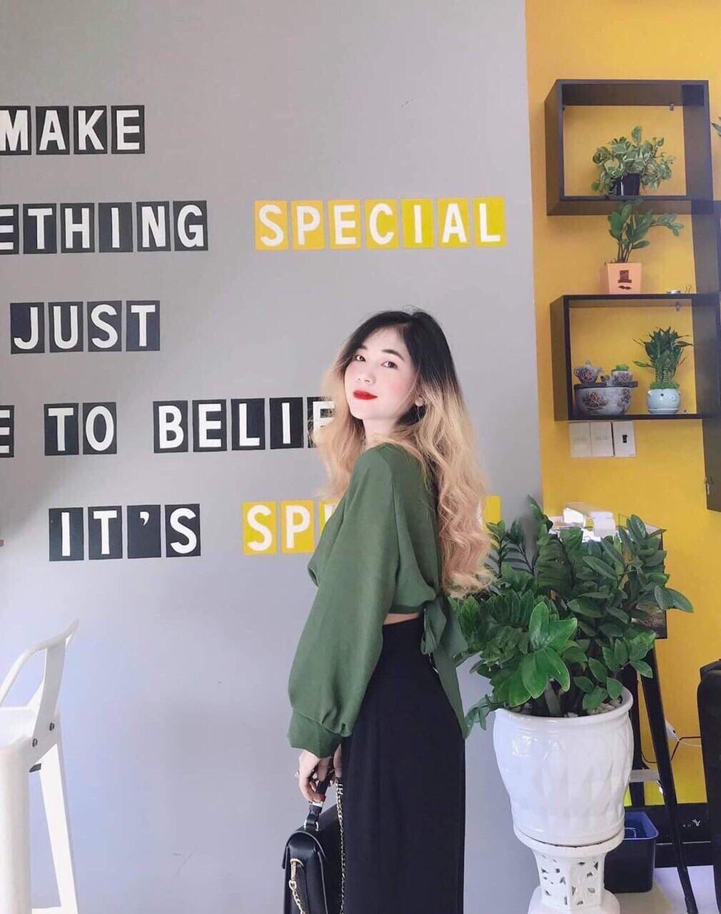 Áo voan tay phồng thắt nơ sau đáng yêu TTSLA0014( tts0741)