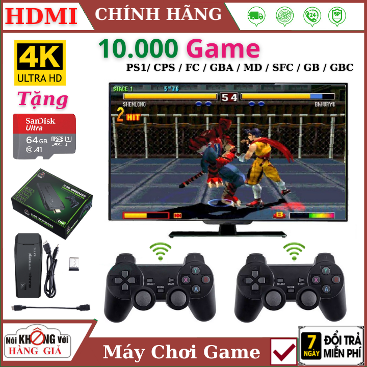 Cheap wireless controller game console, 4 button game stick HDMI 10000 games, wireless controller gamer, 4K TV game console