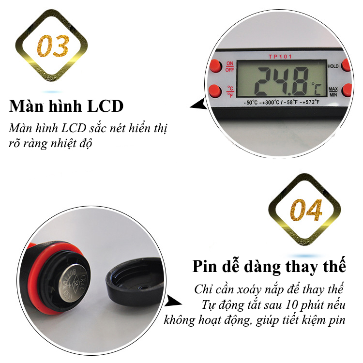 Nhiệt kế đo nhiệt độ nước pha sữa cho các mẹ