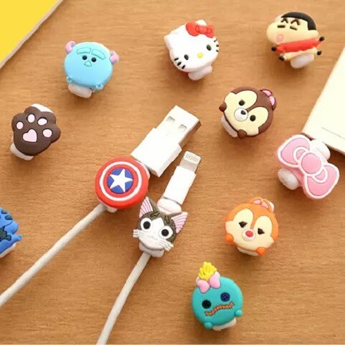 Nút bảo vệ đầu tai nghe cáp sạc hình thú (ngẫu nhiên hình)