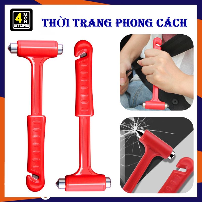 Búa thoát hiểm phá kính có dao cắt dây an toàn xe hơi - búa đập kính ôto , búa cứu hộ thoát hiểm trường hợp nguy cấp